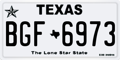 TX license plate BGF6973