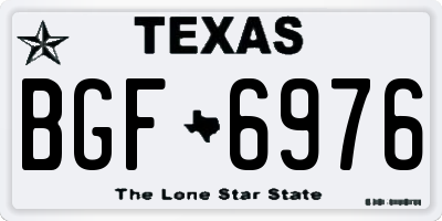 TX license plate BGF6976