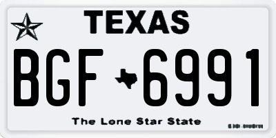 TX license plate BGF6991
