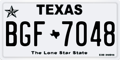 TX license plate BGF7048