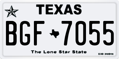 TX license plate BGF7055