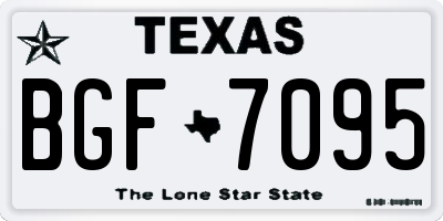 TX license plate BGF7095