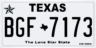 TX license plate BGF7173
