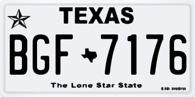 TX license plate BGF7176