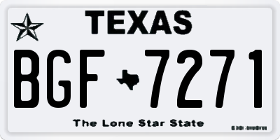 TX license plate BGF7271