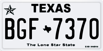 TX license plate BGF7370