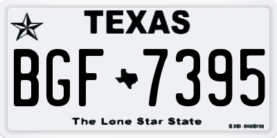 TX license plate BGF7395