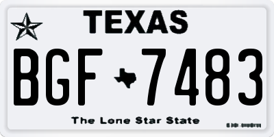 TX license plate BGF7483