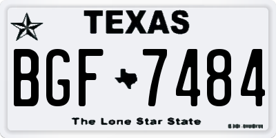 TX license plate BGF7484