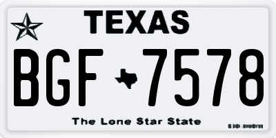 TX license plate BGF7578