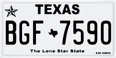 TX license plate BGF7590