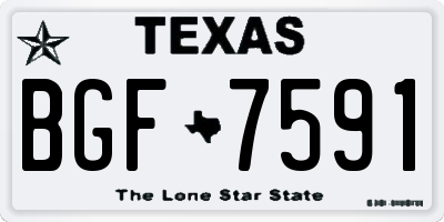TX license plate BGF7591