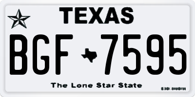 TX license plate BGF7595