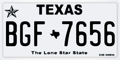 TX license plate BGF7656