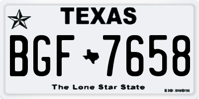 TX license plate BGF7658