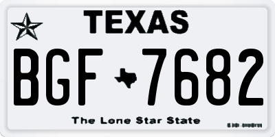 TX license plate BGF7682