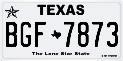 TX license plate BGF7873