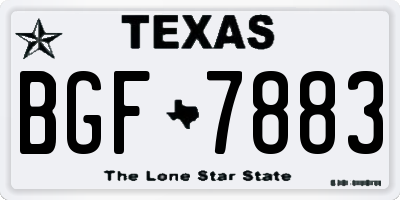 TX license plate BGF7883