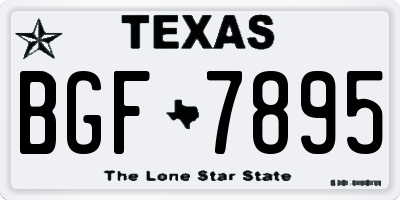 TX license plate BGF7895