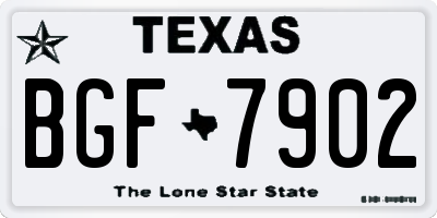 TX license plate BGF7902