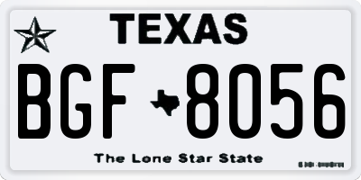 TX license plate BGF8056