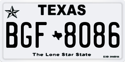 TX license plate BGF8086