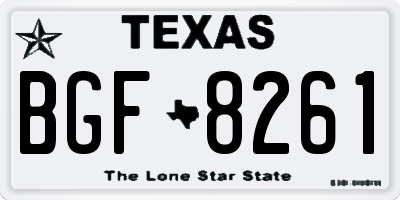 TX license plate BGF8261