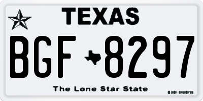 TX license plate BGF8297