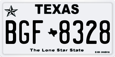 TX license plate BGF8328