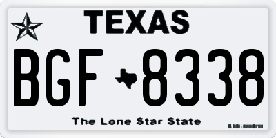 TX license plate BGF8338
