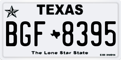 TX license plate BGF8395