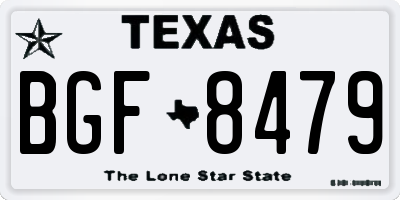 TX license plate BGF8479