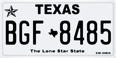 TX license plate BGF8485