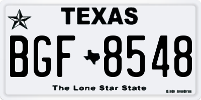 TX license plate BGF8548