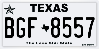 TX license plate BGF8557