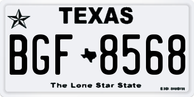 TX license plate BGF8568