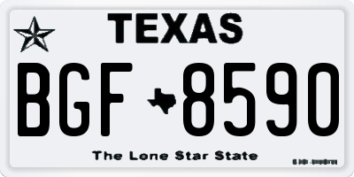 TX license plate BGF8590