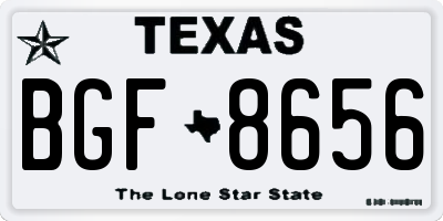 TX license plate BGF8656