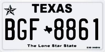 TX license plate BGF8861