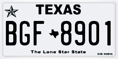 TX license plate BGF8901
