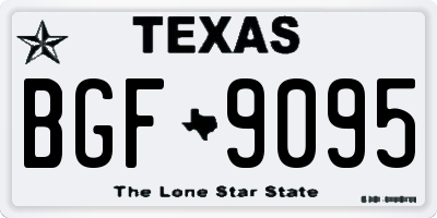 TX license plate BGF9095