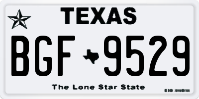 TX license plate BGF9529