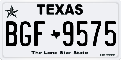 TX license plate BGF9575