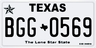 TX license plate BGG0569