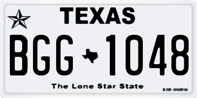 TX license plate BGG1048