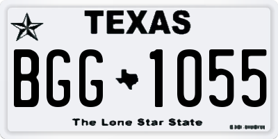 TX license plate BGG1055