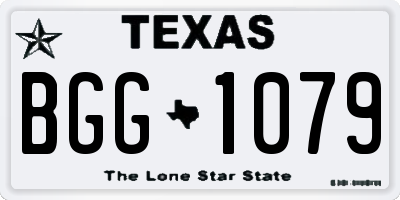 TX license plate BGG1079
