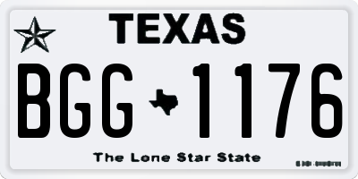 TX license plate BGG1176