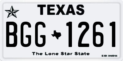 TX license plate BGG1261
