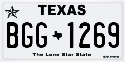 TX license plate BGG1269
